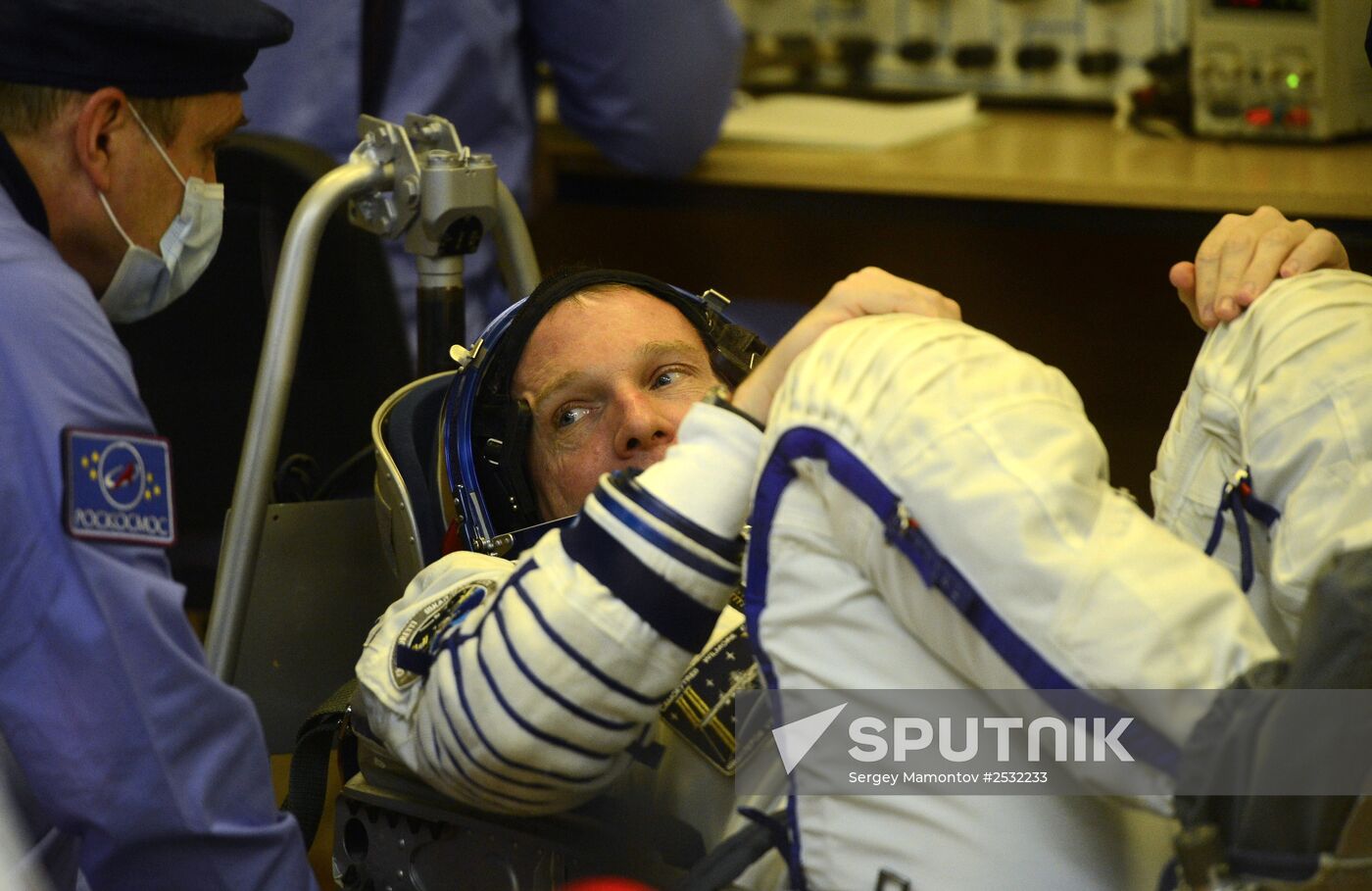 Preparations for launch of Soyuz-FG rocket with Soyuz TMA-15M spacecraft
