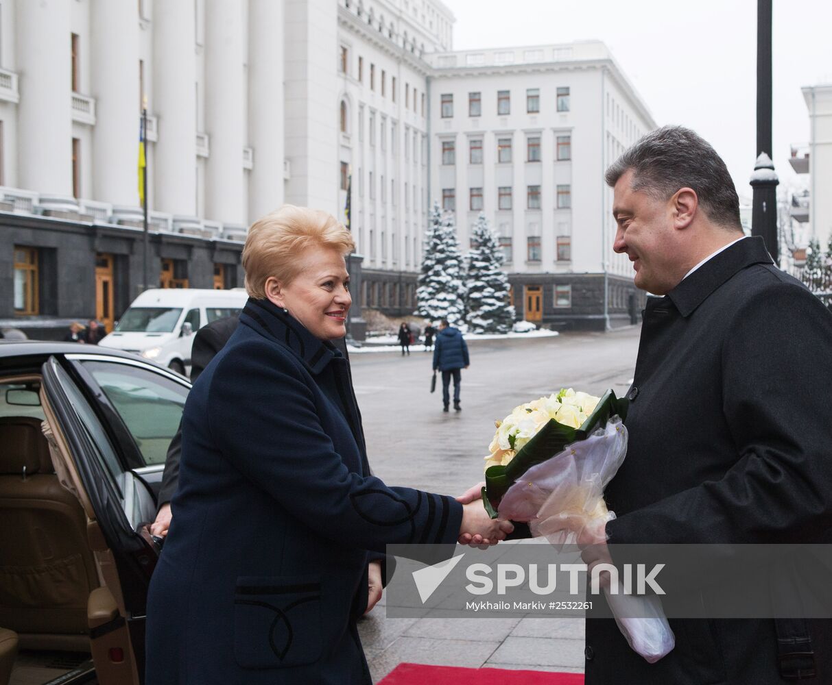 Petro Poroshenko and Dalia Grybauskaite meet in Kiev