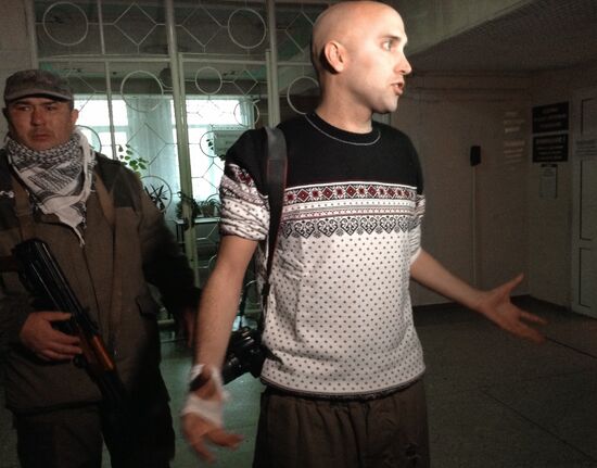 British journalist Graham Phillips was injured near Donetsk