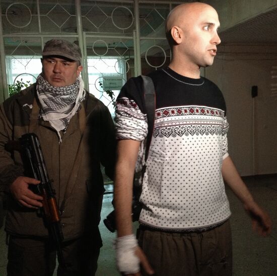 British journalist Graham Phillips was injured near Donetsk