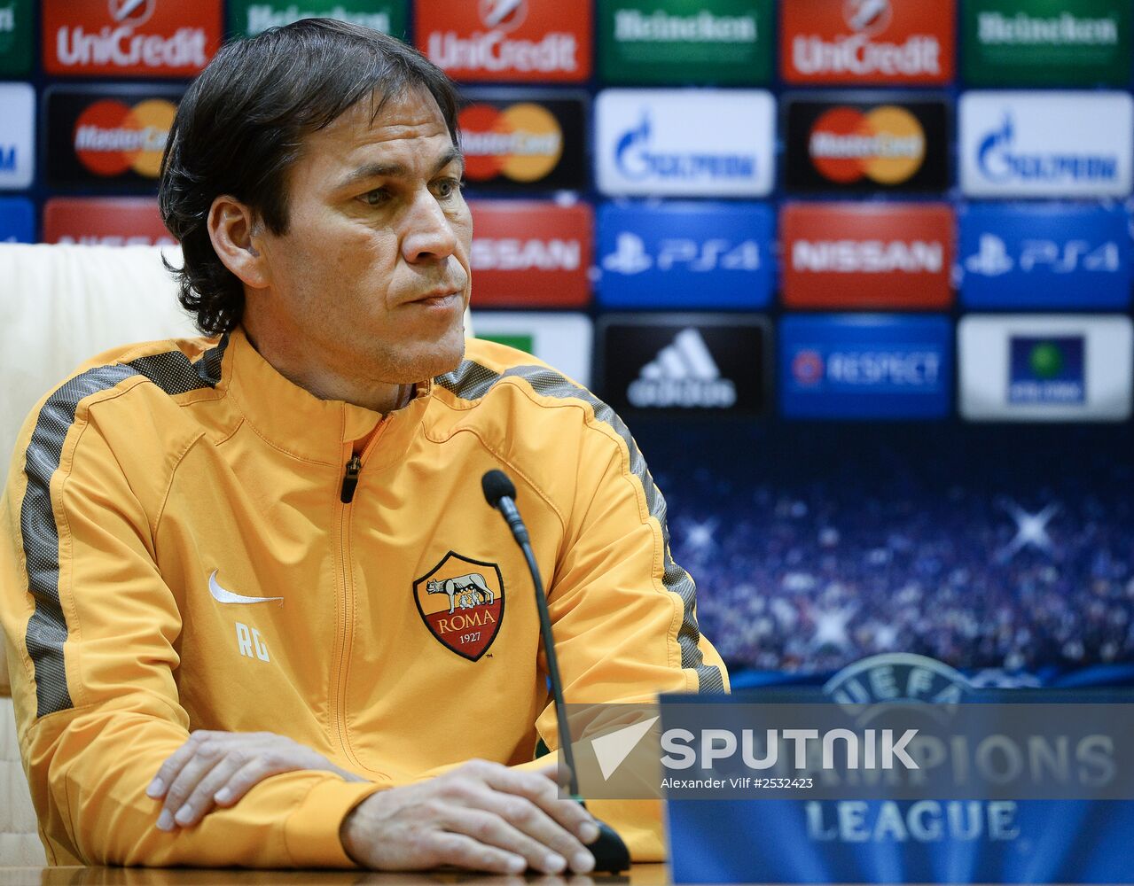 UEFA Champions League. Roma training