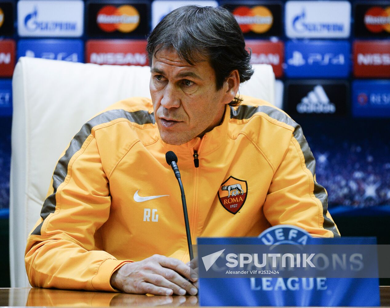 UEFA Champions League. Roma training