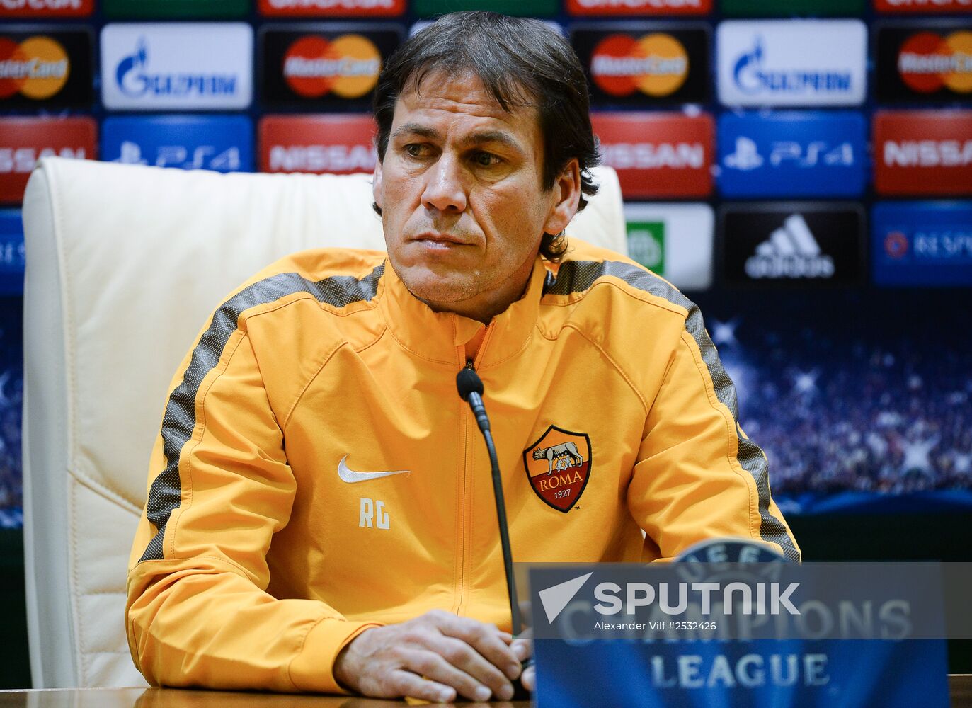 UEFA Champions League. Roma training
