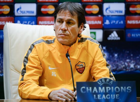 UEFA Champions League. Roma training
