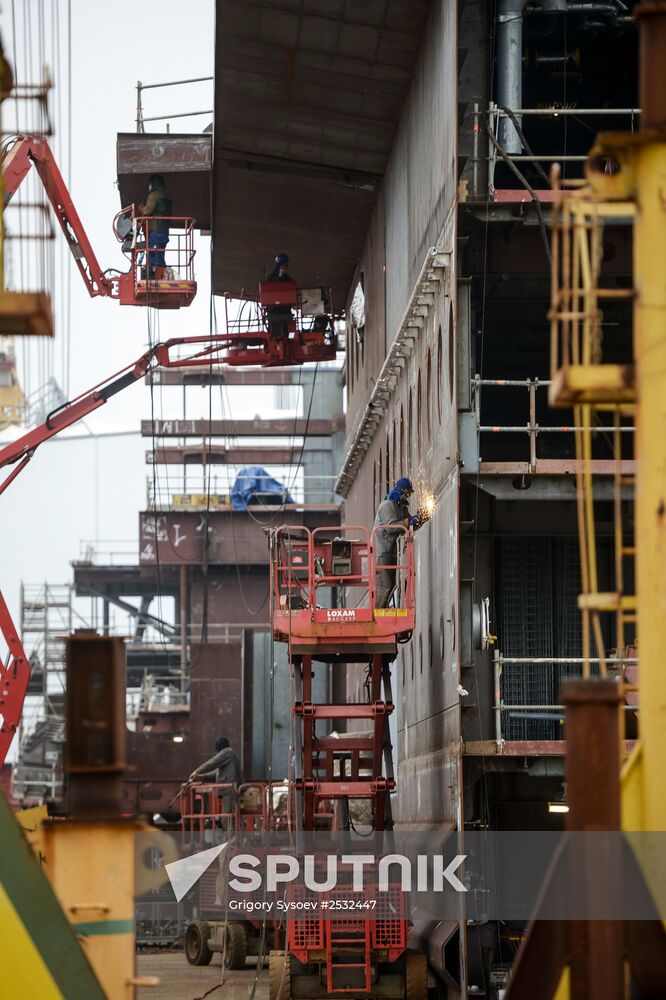 The STX Europe shipyard in Saint-Nazaire