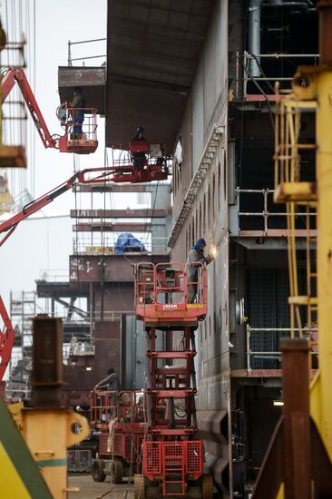 The STX Europe shipyard in Saint-Nazaire