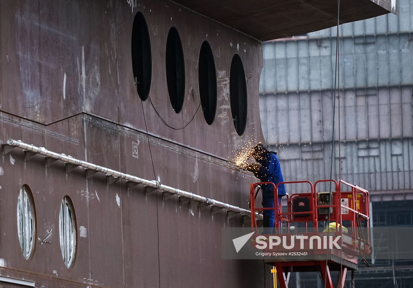 The STX Europe shipyard in Saint-Nazaire