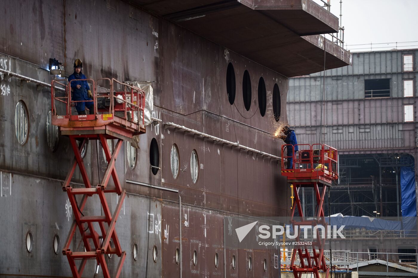The STX Europe shipyard in Saint-Nazaire