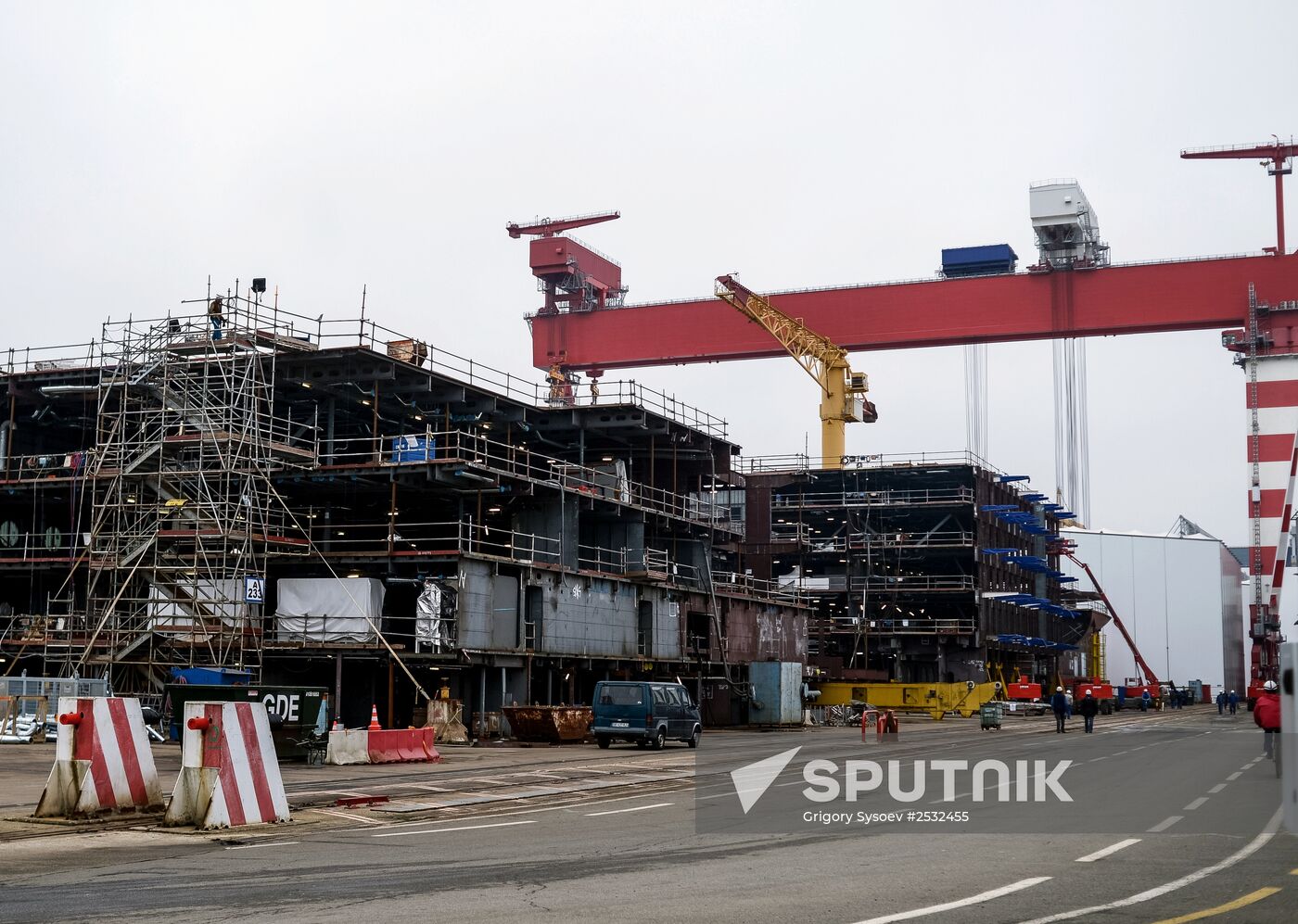 The STX Europe shipyard in Saint-Nazaire