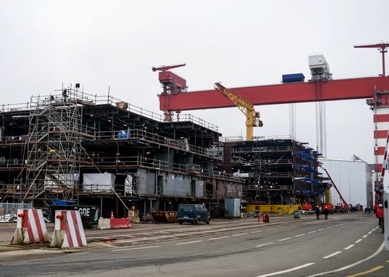 The STX Europe shipyard in Saint-Nazaire
