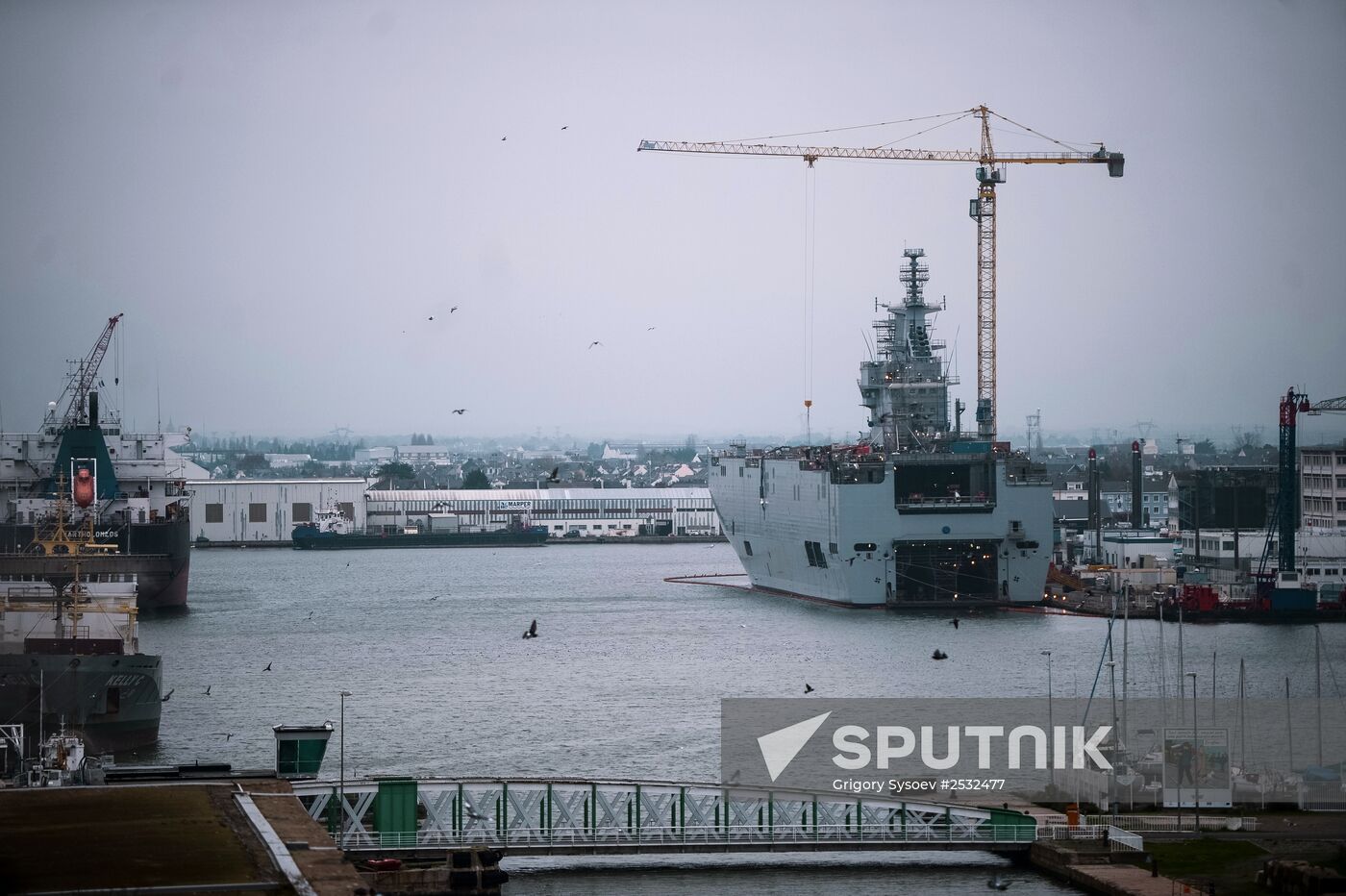 The STX Europe shipyard in Saint-Nazaire