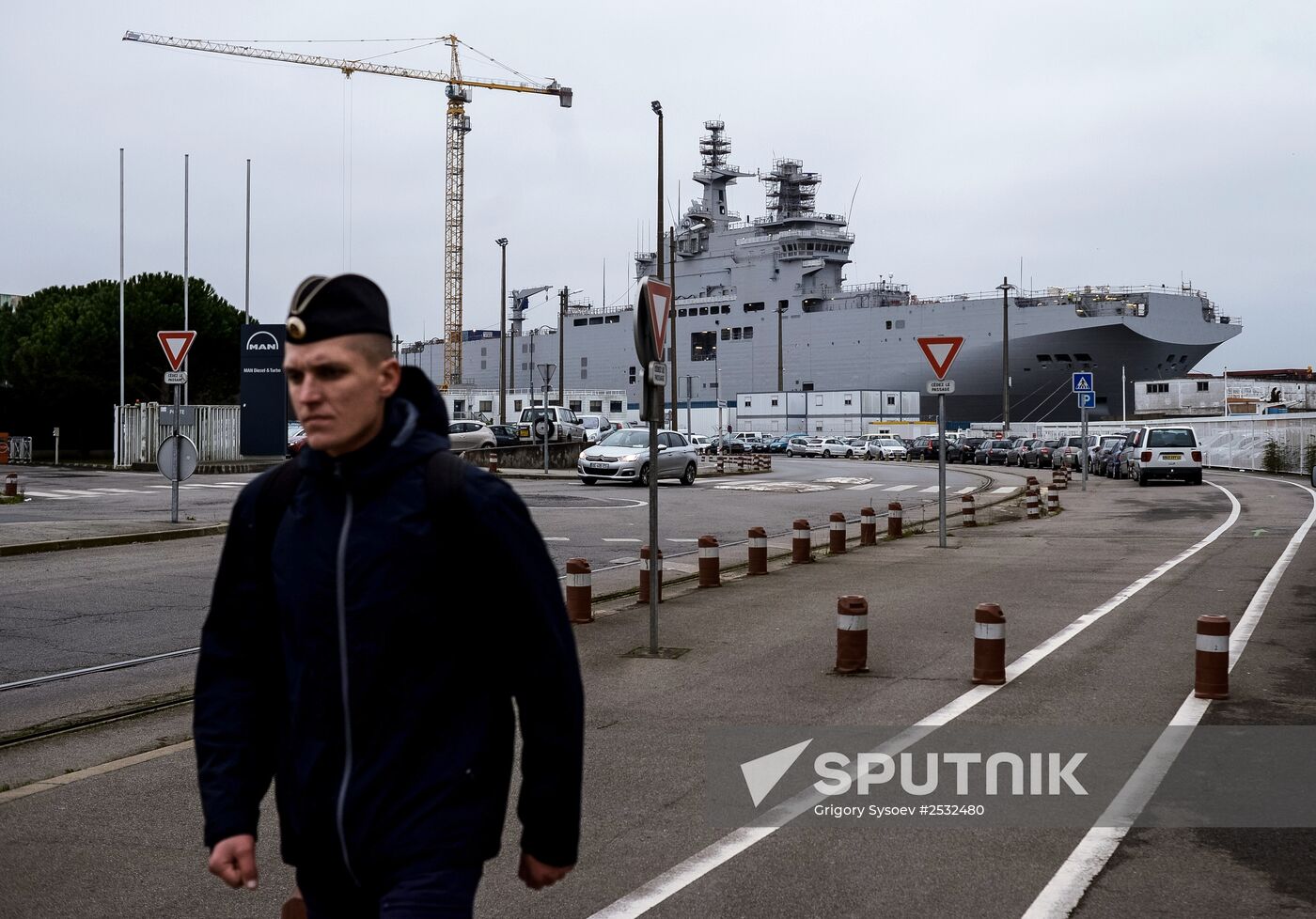 The STX Europe shipyard in Saint-Nazaire