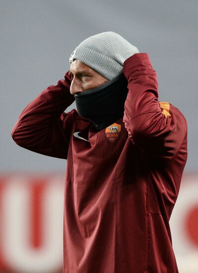 UEFA Champions League. Roma training