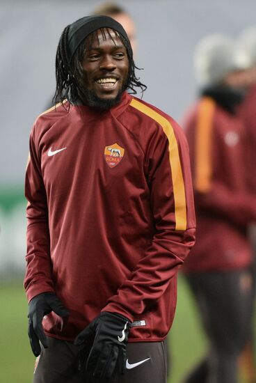 UEFA Champions League. Roma training