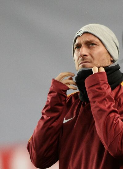 UEFA Champions League. Roma training