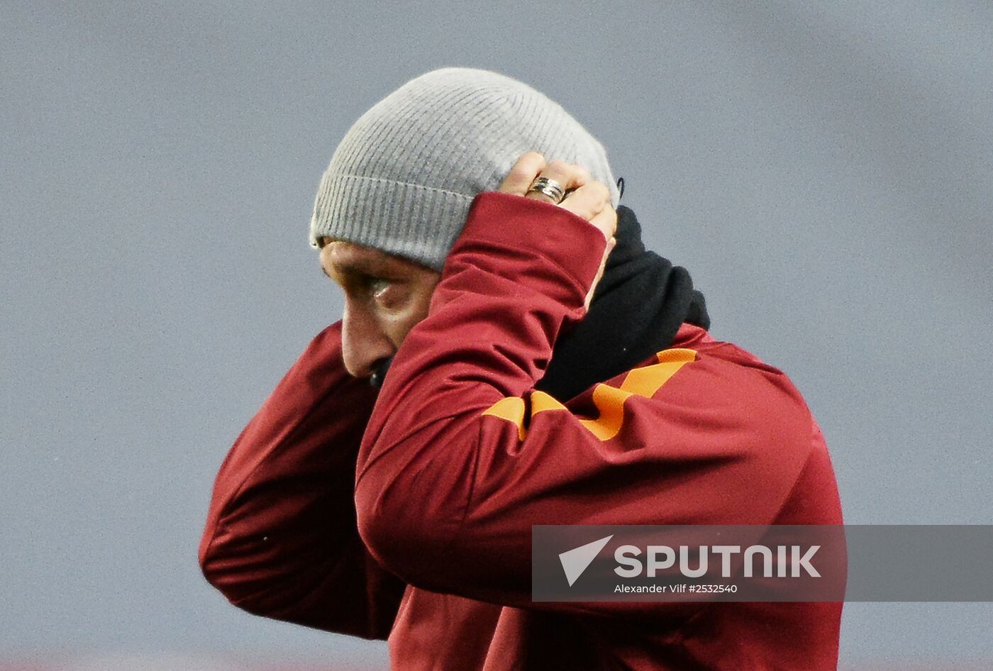 UEFA Champions League. Roma training