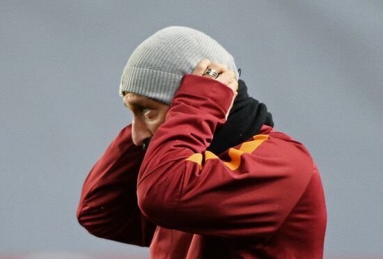 UEFA Champions League. Roma training