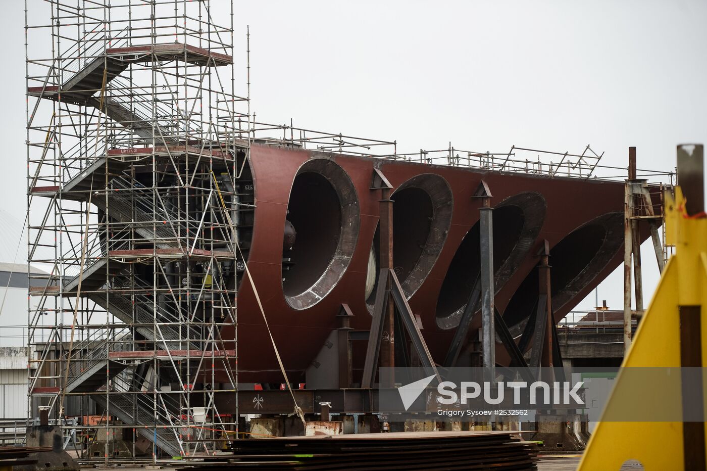 The STX Europe shipyard in Saint-Nazaire