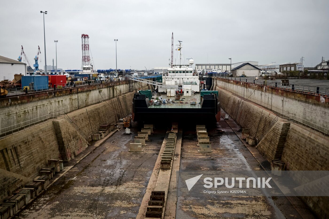 The STX Europe shipyard in Saint-Nazaire