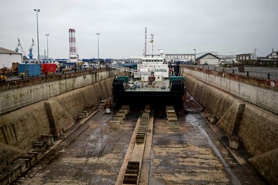 The STX Europe shipyard in Saint-Nazaire