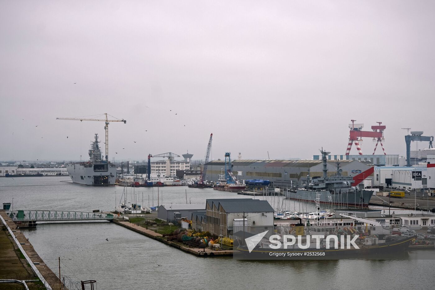 The STX Europe shipyard in Saint-Nazaire