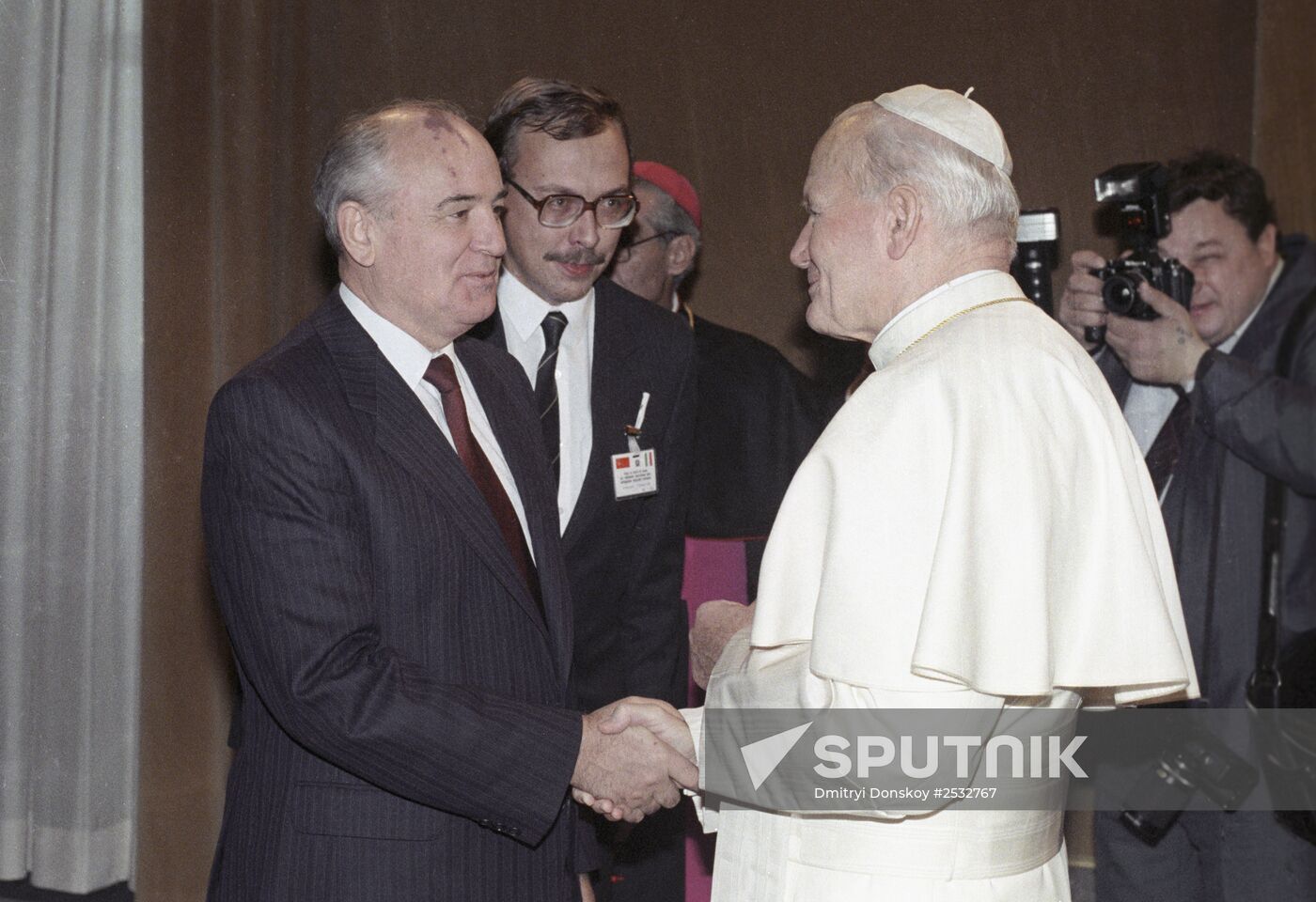 Mikhail Gorbachev and Pope John Paul II