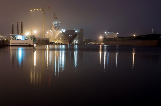 The STX Europe shipyard in Saint-Nazaire