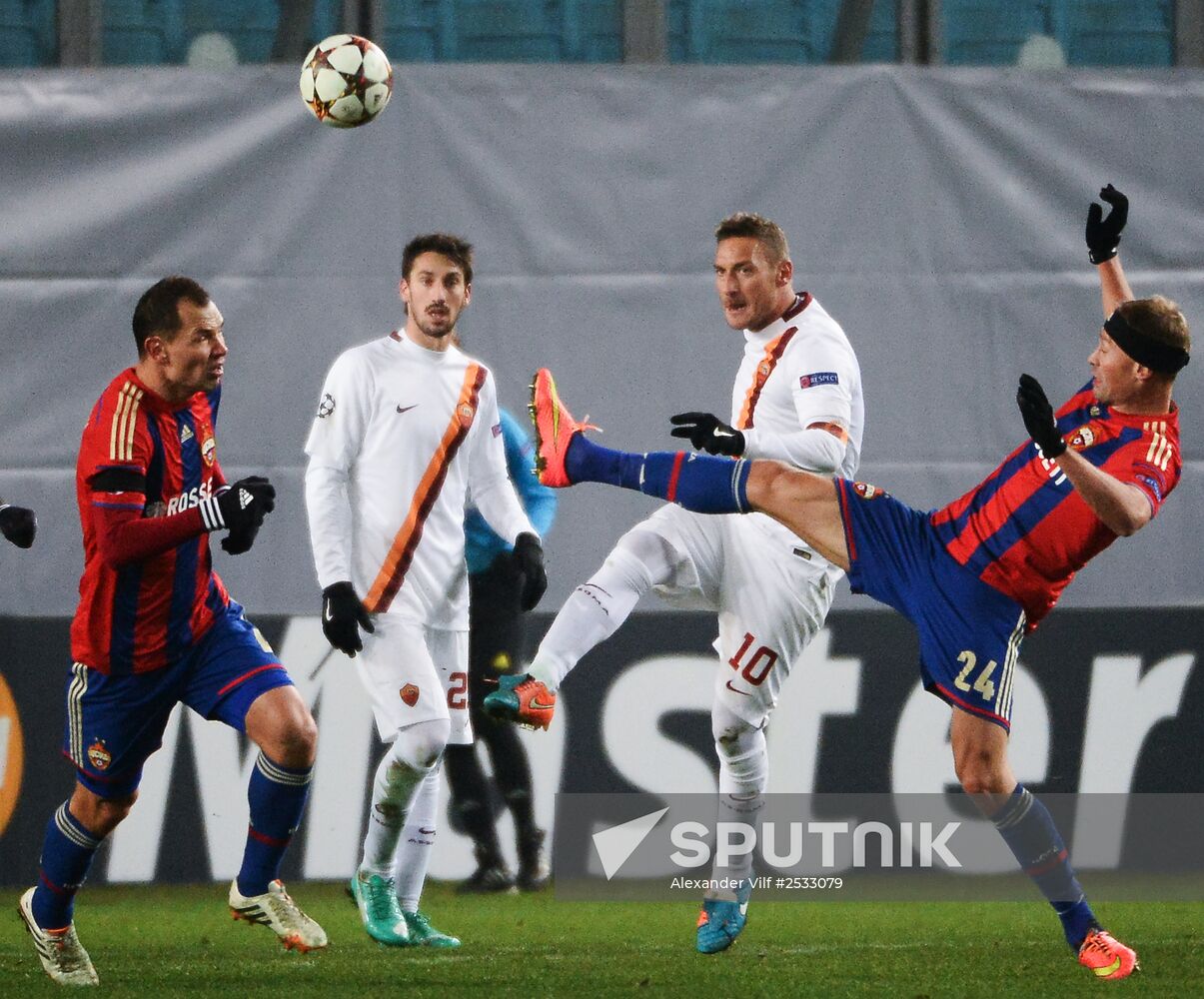 Football. UEFA Champions League. CSKA vs. Roma