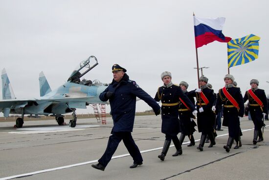 New equipment arrives at Belbek airfield in Crimea