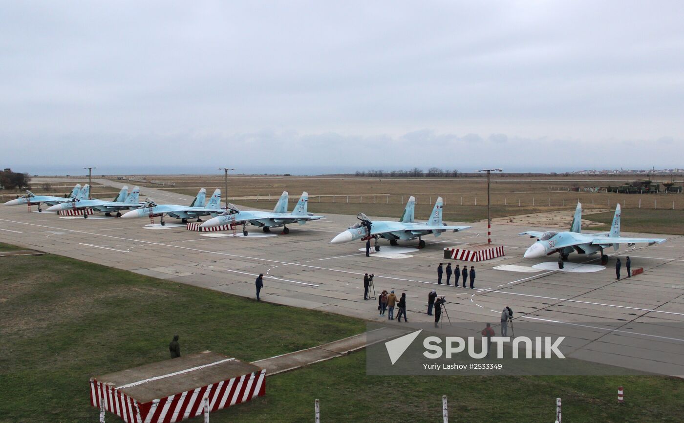 New equipment arrives at Belbek airfield in Crimea
