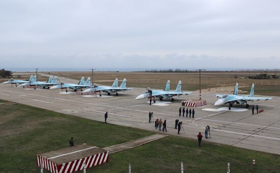 New equipment arrives at Belbek airfield in Crimea