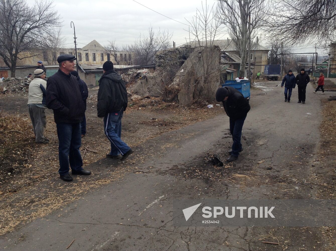 Aftermath of Donetsk shelling by Ukrainian army
