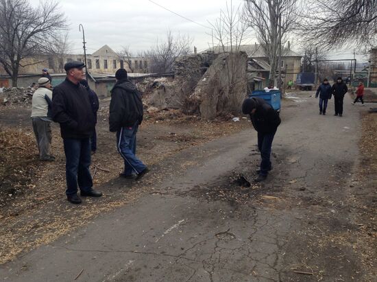 Aftermath of Donetsk shelling by Ukrainian army