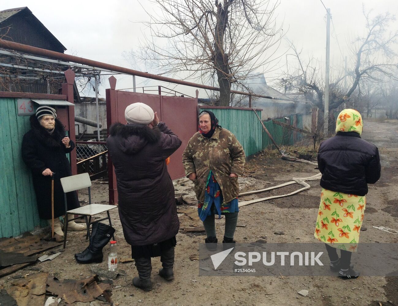 Aftermath of Donetsk shelling by Ukrainian army