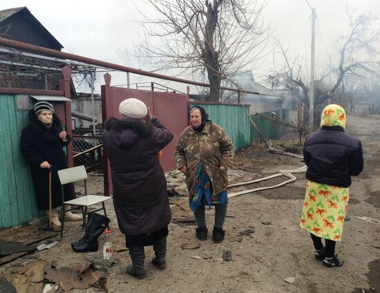 Aftermath of Donetsk shelling by Ukrainian army
