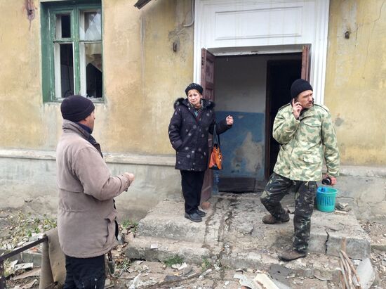 Aftermath of Donetsk shelling by Ukrainian army