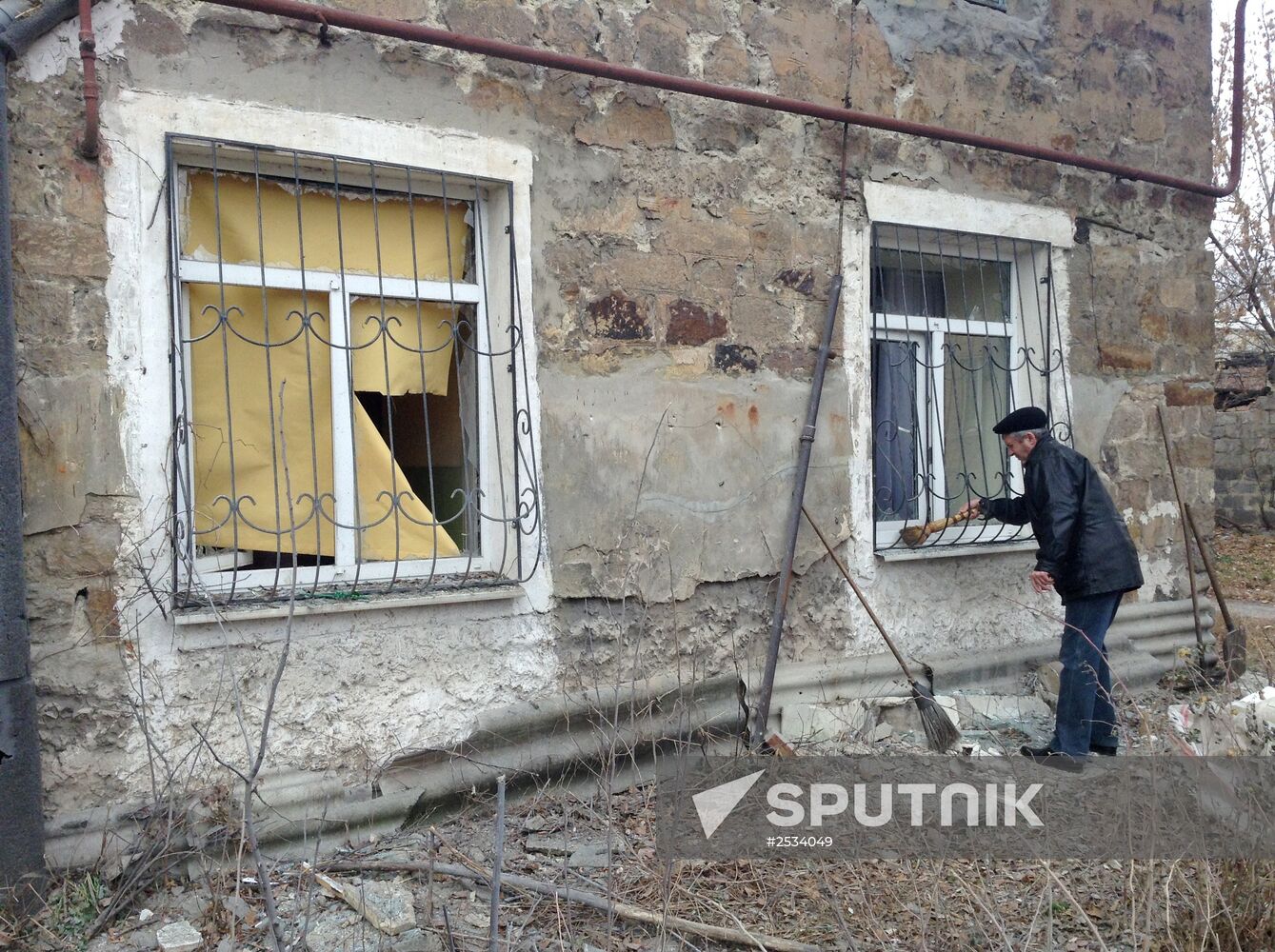 Aftermath of Donetsk shelling by Ukrainian army