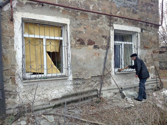 Aftermath of Donetsk shelling by Ukrainian army