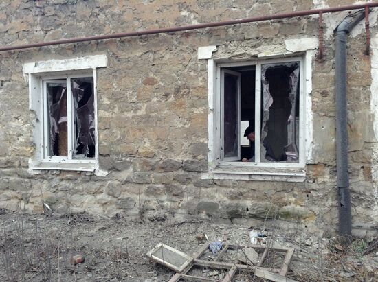 Aftermath of Donetsk shelling by Ukrainian army