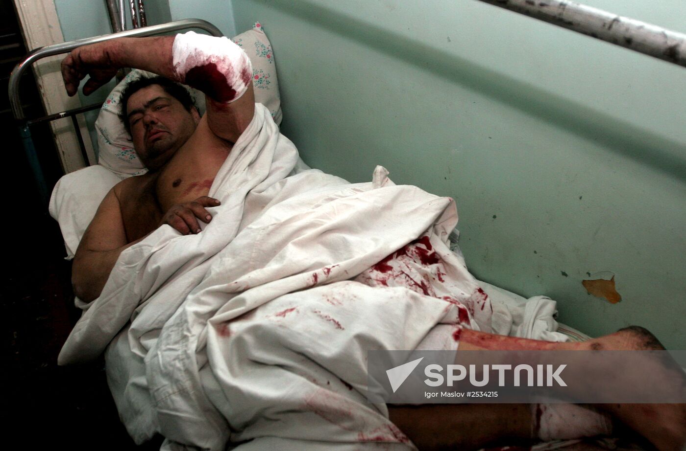 Aftermath of Donetsk shelling by Ukrainian army