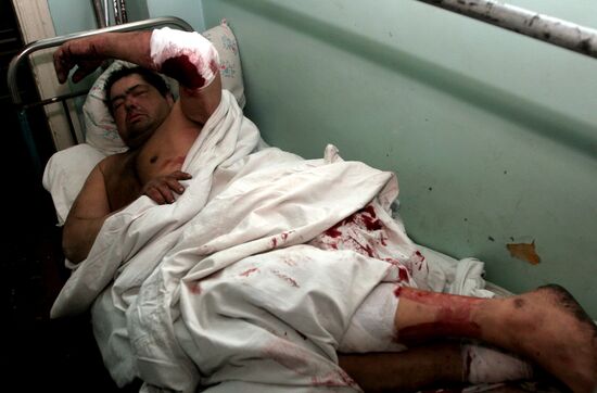 Aftermath of Donetsk shelling by Ukrainian army