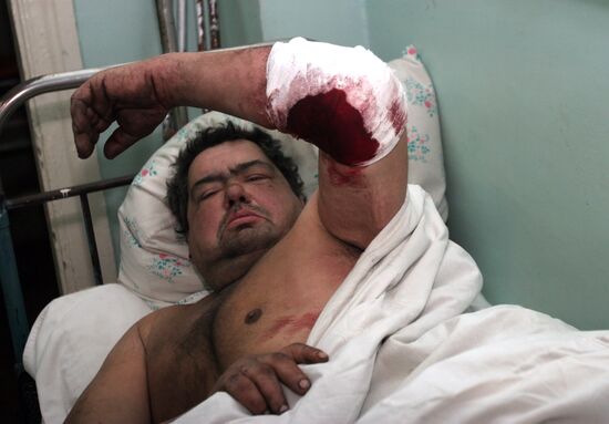 Aftermath of Donetsk shelling by Ukrainian army