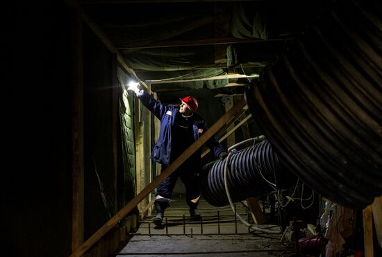 Nizhne-Bureiskaya hydro power plant under construction in Amur Region