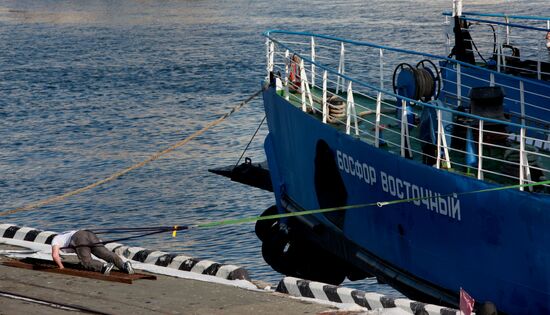 Russian 'Bear' pulls Eastern Bosphorus ferry