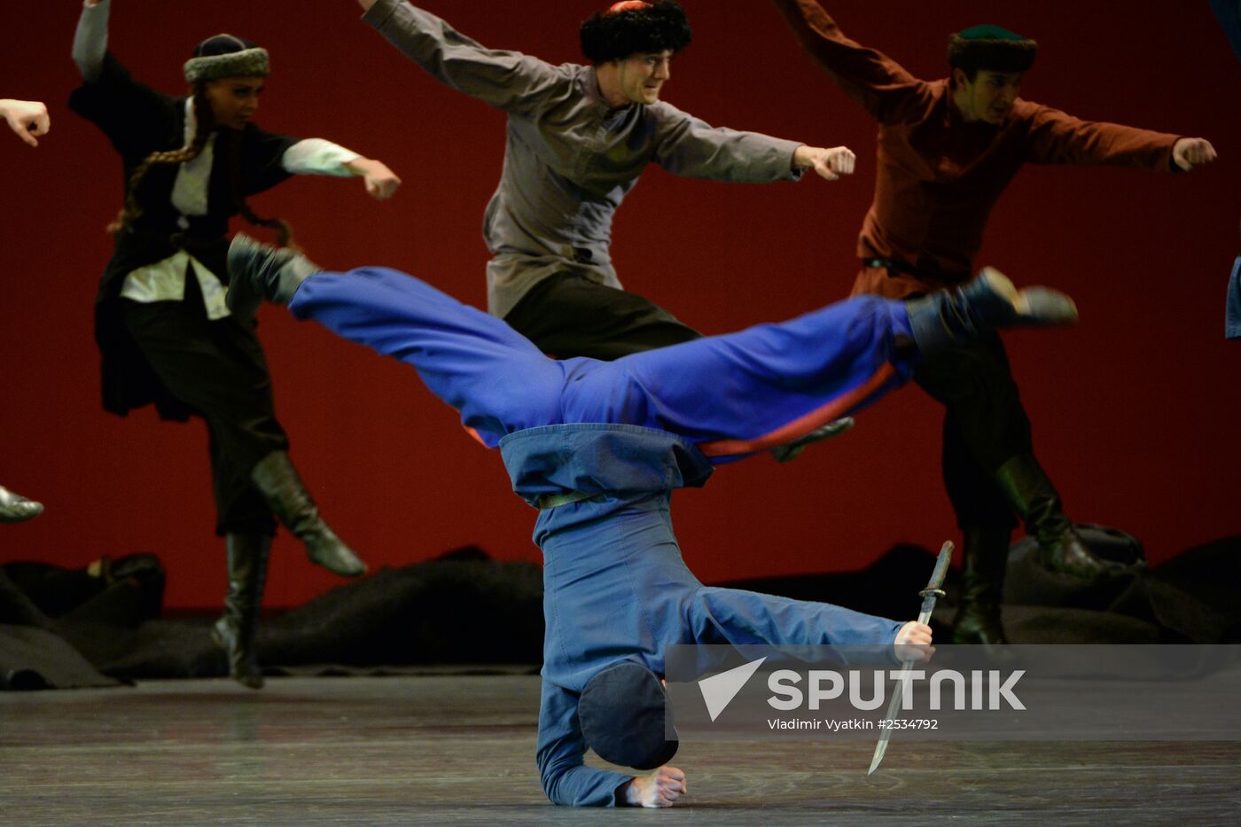 Igor Moiseyev's Folk Dance Company performs at Bolshoi Theatre