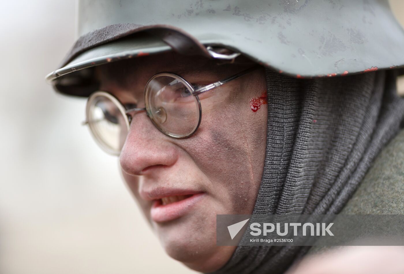 Historic reenactment of battle for Stalingrad