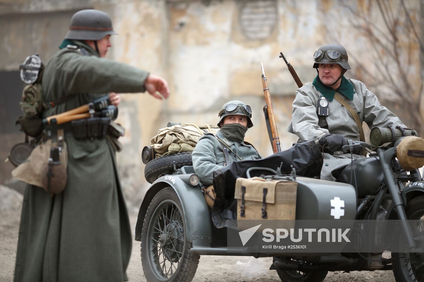 Historic reenactment of battle for Stalingrad