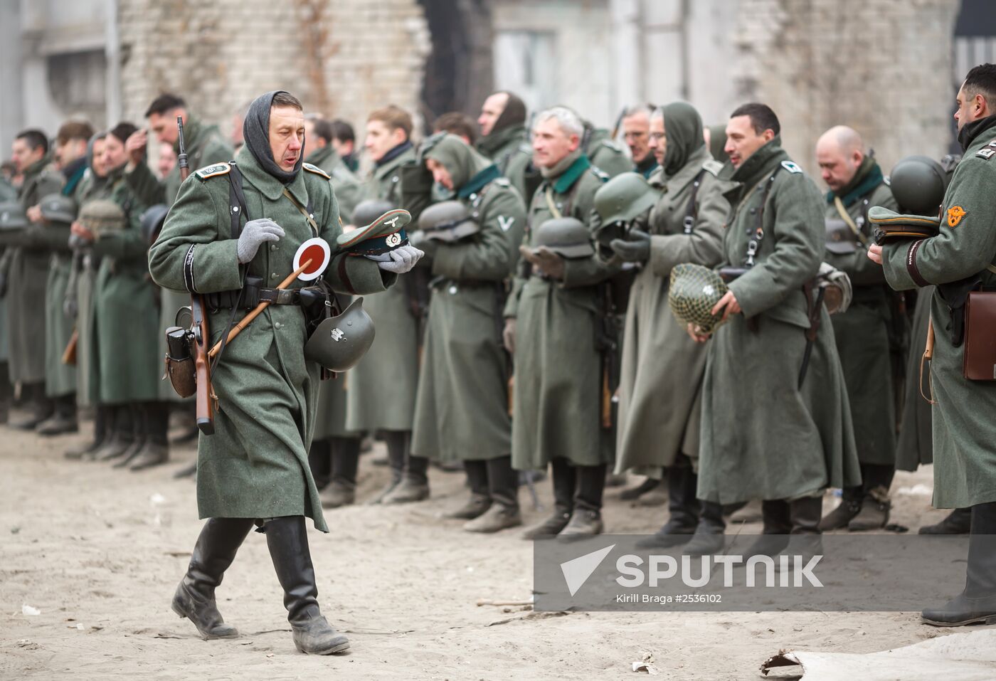 Historic reenactment of battle for Stalingrad