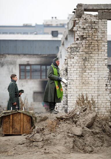 Historic reenactment of battle for Stalingrad