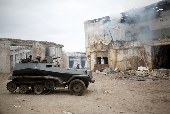 Historic reenactment of battle for Stalingrad